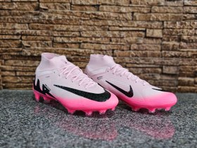 تصویر کفش فوتبال نایک ایرزوم ویپور 15مرکوریال سوپرفلای۹ صورتی nike airzoom vapor15 superfly9 - ۴۳ nike airzoom superfy9