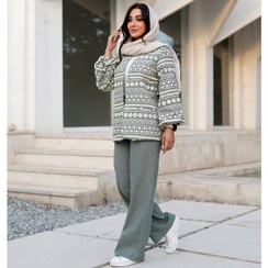 تصویر ست مانتو و شلوار زنانه اپلیکه مدل گندم - کد 4045 Aplike Coat and Panths Set Model Gandom - Code 4045