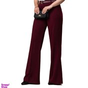 تصویر شلوار دمپا گشاد زنانه برنس مدل پرادا رنگ زرشکی 