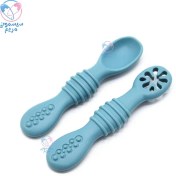 تصویر قاشق سیلیکونی دو عددی پری اسپون 