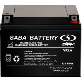 تصویر باتری یو پی اس 12 ولت 28 آمپر صبا باتری ا Saba Battery 12V 28A VRLA Battery Saba Battery 12V 28A VRLA Battery