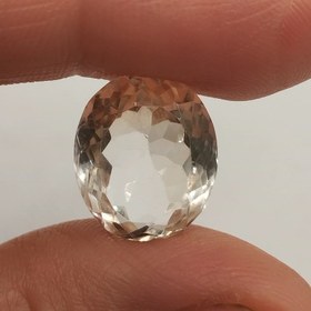 تصویر نگین سیترین برزیلی طبیعی تراش الماس ، مناسب زیورآلات خاص، کدN044 