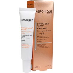 تصویر ضد آفتاب بهبود دهنده چروک ورونیک VERONIQUE SPF50 اروجینال فرانسه حجم 40 میل 