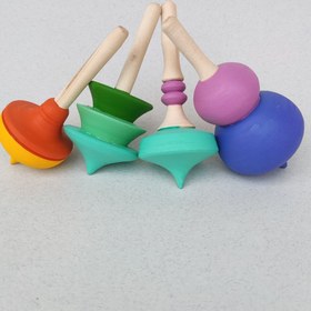 تصویر فرفره چوبی رنگی ۱۱۰ 