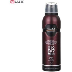 تصویر اسپری بدن مردانه 212Sky حجم 200میل آنیکا Anika 212Sky Body Spray For Men 200ml