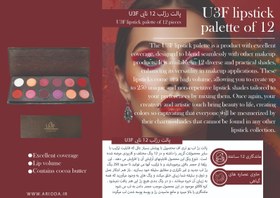 تصویر پالت رژلب 12 تاییU3F 