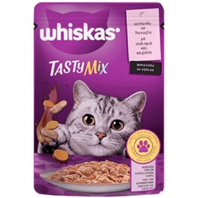 تصویر پوچ گربه با طعم ماهی تن در ژله 85 گرمی ویسکاس (whiskas) 