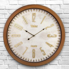 تصویر ساعت دیواری والار کد 602 - طوسی Walar wall clock code 602