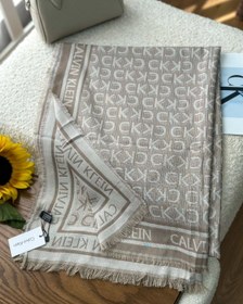 تصویر شال کشمیر مارک CK - کرم 