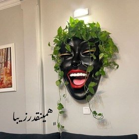 تصویر گلدان رخ لبخند دیواری(چهره) 