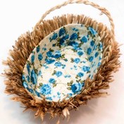 تصویر سبد سبزی حصیری افشان بزرگ بامبو جار کد SaHaBeBo C1 