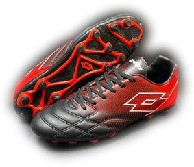 تصویر کفش فوتبال لوتو مشکی قرمز طرح اصلی 