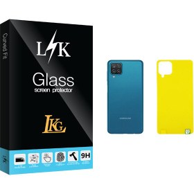 تصویر محافظ پشت گوشی ال کا جی مدل LK Glass مناسب برای گوشی موبایل سامسونگ Galaxy A12 - مشکی 