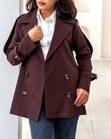 تصویر ترنچ کت چاکلت 