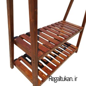 تصویر خرید رگال لباس چوبی دوطبقه تاجدار 