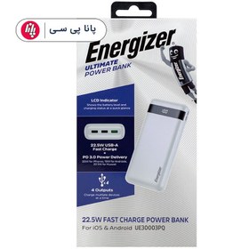 تصویر پاوربانک انرجایزر مدل UE30003PQ ظرفیت 30000 میلی آمپر ساعت Energizer UE30003PQ 30000mAh Power Bank