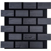 تصویر پنل آجری چوبی آی پنل با روکش چوب مشکی black wood کد B4009 