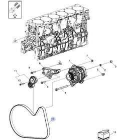 تصویر تسمه دینام ولوو FH500 - FH460 - FM460 - FMX - FH13 اصلی 