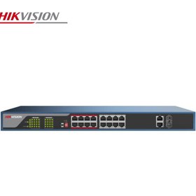 تصویر سوییچ 16 پورت مگابیت و دسکتاپ هایک ویژن مدل DS-3E0318P-E ا Hikvision DS-3E0318P-E 16 port Desktop Switch Hikvision DS-3E0318P-E 16 port Desktop Switch