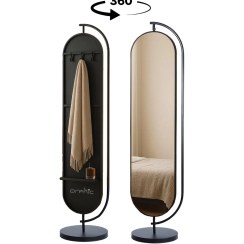 تصویر آینه قدی ایستاده چرخشی ۳۶۰° مدل شاینا 