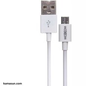 تصویر کابل شارژر تبدیل USB به microUSB موکسوم moxom 