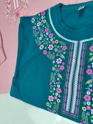 تصویر بلوز زنانه نخ پنبه زنانه آستین بلند چاپ دارپریزاد 