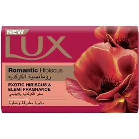 تصویر صابون لوکس بار برای پوست ا LUX Bar Soap for fragrant glowing skin, Romantic Hibiscus, with Exotic Hibiscus and Elemi Fragrance LUX Bar Soap for fragrant glowing skin, Romantic Hibiscus, with Exotic Hibiscus and Elemi Fragrance