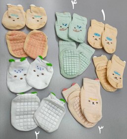 تصویر جوراب استپ دار نوزادی GJ117 سایز ۱ و ۲ 