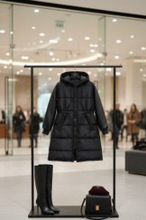 تصویر کاپشن زنانه نیکا آستین چرم سایز ۳۶ تا ۴۶ 