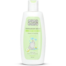 تصویر شامپو سر و بدن نوزاد مامابیبی 200 میل|Mama Baby Baby Hair And Body Shampoo Contains Wheat Germ Oil 