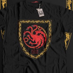 تصویر تیشرت House Of Dragons طرح Three-Headed Dragon کد 106 