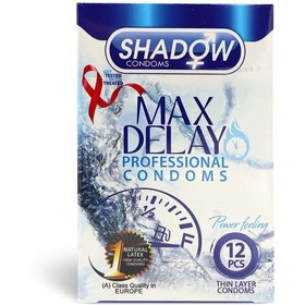 تصویر کاندوم شادو مدل Max Delay بسته 12 عددی ا Shadow Max Delay Condoms 12 Pcs Shadow Max Delay Condoms 12 Pcs