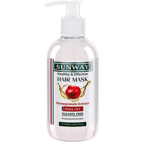 تصویر ماسک مو فاقد سولفات انار حجم 250 میلی لیتر سان وی Sunway Rinse Off Free Sulfate Hair Mask 250 ml