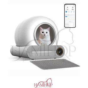 تصویر دستشویی گربه اتوماتیک famree smart self cleaning cat litter box 