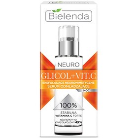 تصویر سرم شب لایه بردار بی یلندا مدل Neuro Glycol + VIT.C حجم 30 میل BIELENDA Neuro Glycolic With Vitamin C Exfoliating Face Serum 30ml