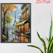 تصویر نقاشی الماسی طرح پاییز پاریس سایز 20*20 