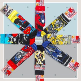 تصویر جوراب نیم ساق پسرانه شخصیت کارتونی Batman‎‎ - طرح1 Batman cartoon character socks for boys