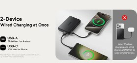 تصویر پاوربانک 22.5 وات باسئوس مدل  Airpow II ظرفیت 10000 میلی آمپر ساعت Baseus Airpow II 10000mAh 22.5W Power Bank