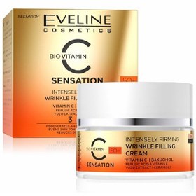 تصویر کرم روز و شب و سفت کننده و ضد چروک و احیا کننده اولاین سانستیشن ا Eveline C Sensation 40+ Revitalizing Anti-Wrinkle Cream Eveline C Sensation 40+ Revitalizing Anti-Wrinkle Cream
