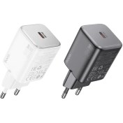 تصویر شارژر 20 وات تایپ سی هوکو مدل N40 (EU) N40 USB Type-C 20W (EU) Mighty single port PD20W charger