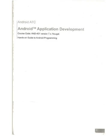 خرید و قیمت دانلود کتاب Android Application Development. Course code ...