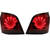 تصویر چراغ عقب اسپرت پراید 111 طرح فراری (چپ و راست) قرمز دودی 