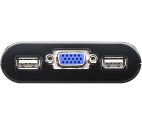 تصویر 2Port USB VGA Cable KVM Switch with Remote Port Selector 