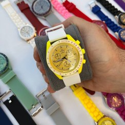 تصویر ساعت مچی مردانه سواچ مدل Speedmaster MoonsWatch بند برزنت 