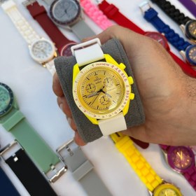 تصویر ساعت مچی مردانه سواچ مدل Speedmaster MoonsWatch بند برزنت 