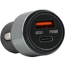 تصویر شارژر فندکی آکو همراه با کابل Type-c مدل AKO AC-C1 AKO CAR charger with Type-c cable model AKO AC-C1