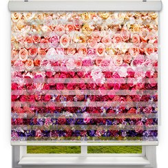 تصویر پرده زبرا طرح گلها کد TD-104 