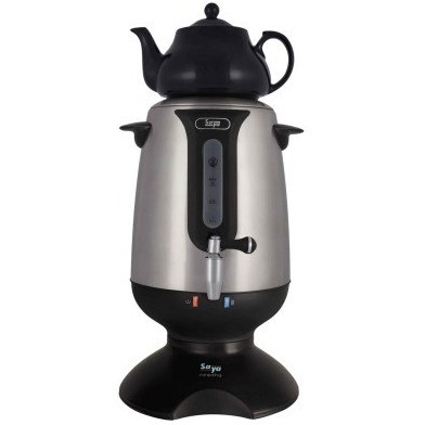 Golda Inc. Stainless Steel Turkish Tea Maker, Samovar, Electric Kettle, with Boil-Dry Protection