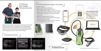 تصویر دستگاه سونوگرافی داپلر دام سنگین S10 با عینک هوشمند 