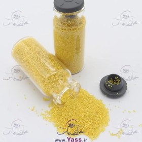 تصویر شن تزئینی زرد (حدود 40 گرمی) 